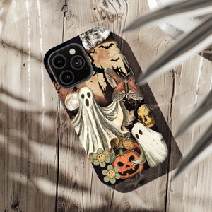 Fall Aesthetics, Vintage Ghost Collage Phone Case, Spooky Halloween Collage Case, iPhone 15 14 13 12 11 Pro Samsung Galaxy S24 S23 S22 S20
