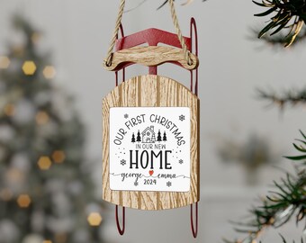 Personalized First Home Ornament 2024, Our First Christmas in New Home Ornament, First House Ornament, Couples Gift, Tree Decoration