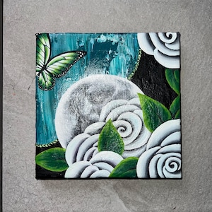 Peinture acrylique « Bonne nuit »