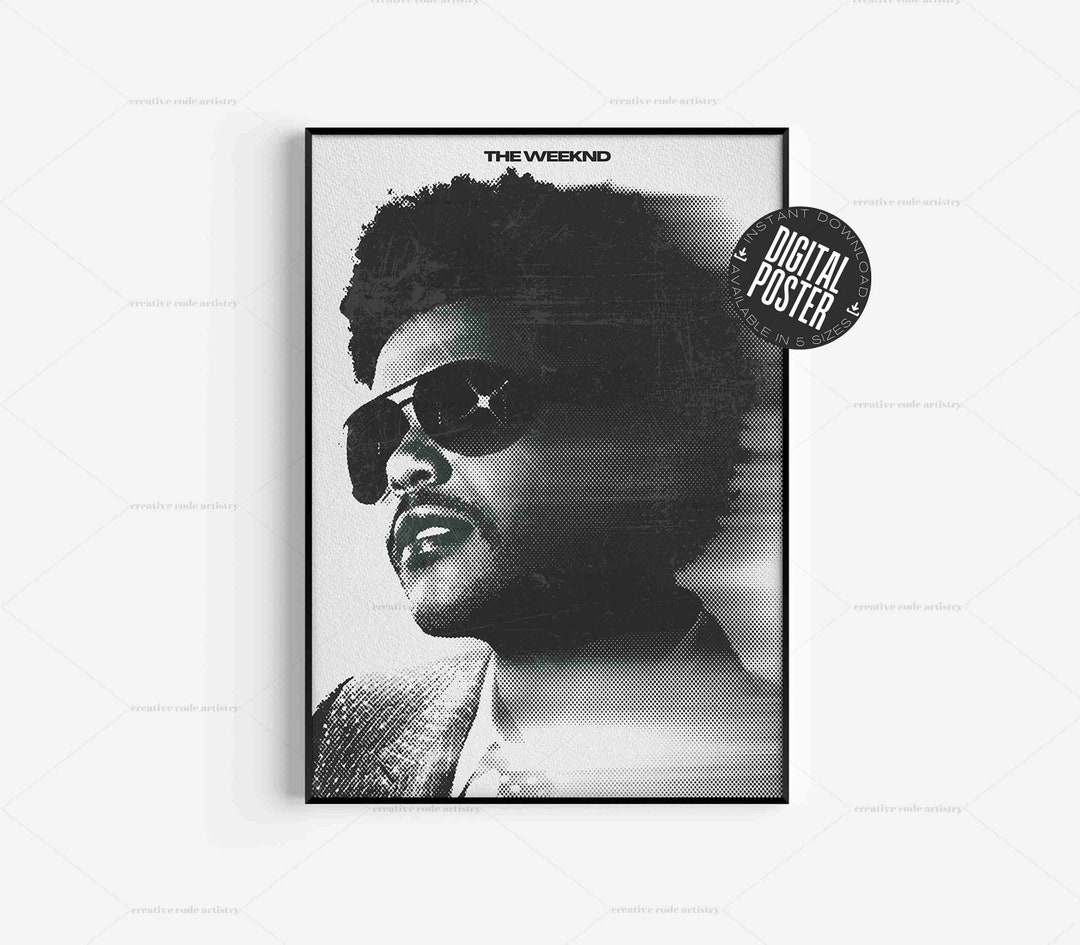 The Weeknd Portrait Digital Album Art Poster Download the Etsy
