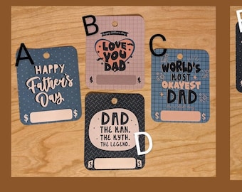 Father's Day Money Card / Gift / Great gift for Father's Day or to tell dad you love them.
