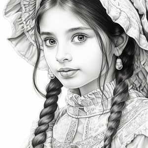 24 Spanish Girl Coloring Pages Adults Kids Instant - Etsy