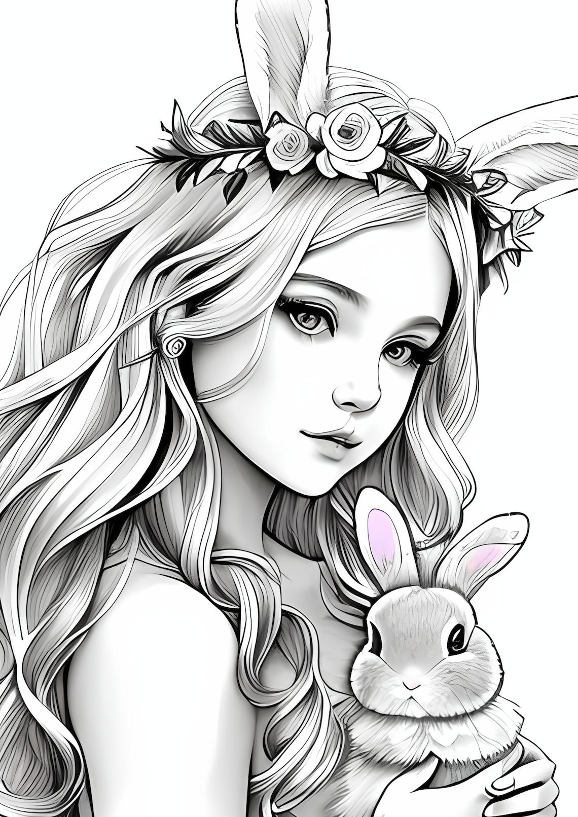 12 Beautiful Princess Coloring Pages, Adults Kids Instant Download