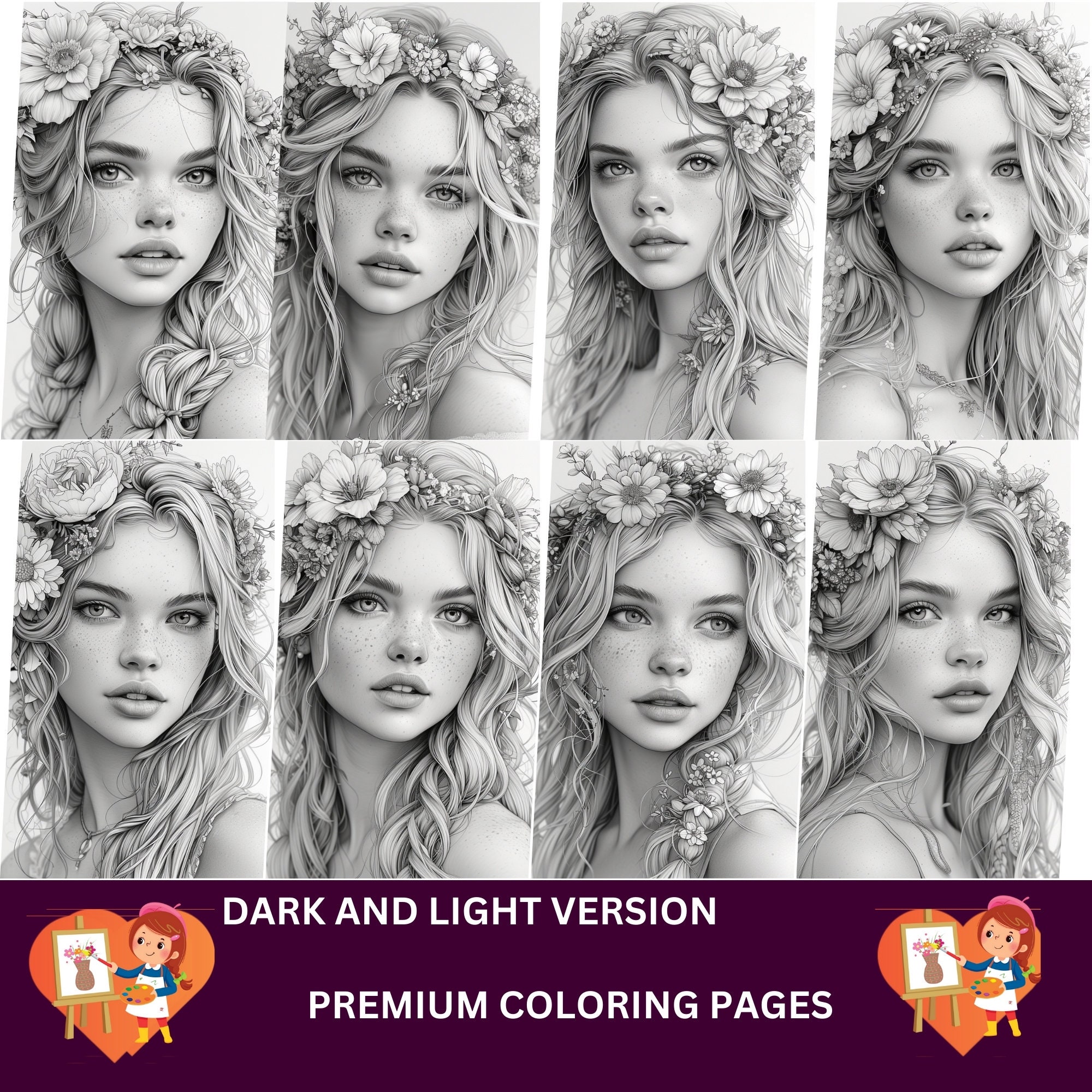 31 Masterpiece Coloring Pages Adults + Kids- Instant Download ...