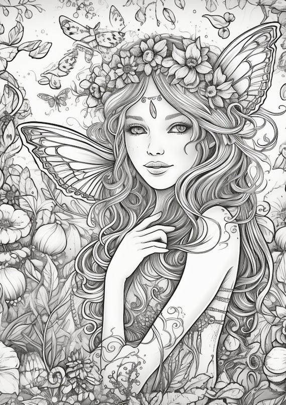  Adult Coloring Books for Women –101 Amazing World Fairies -  Fairy coloring book adults: Anxiety Color Books for Adults , Mindfulness  Coloring Book for  for Adults Relaxation and Stress Relieff