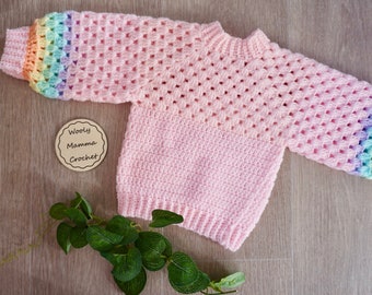 Baby jumper - rainbow baby, pastel rainbow, baby gift, new baby