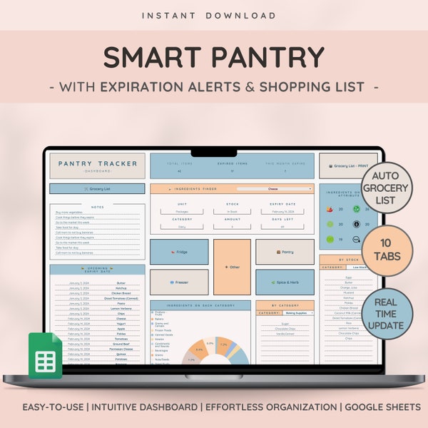 Pantry Harmony | Transform Your Storage Areas | Streamline, Organize, and Elevate Your Household | Inventory & Automated Grocery List