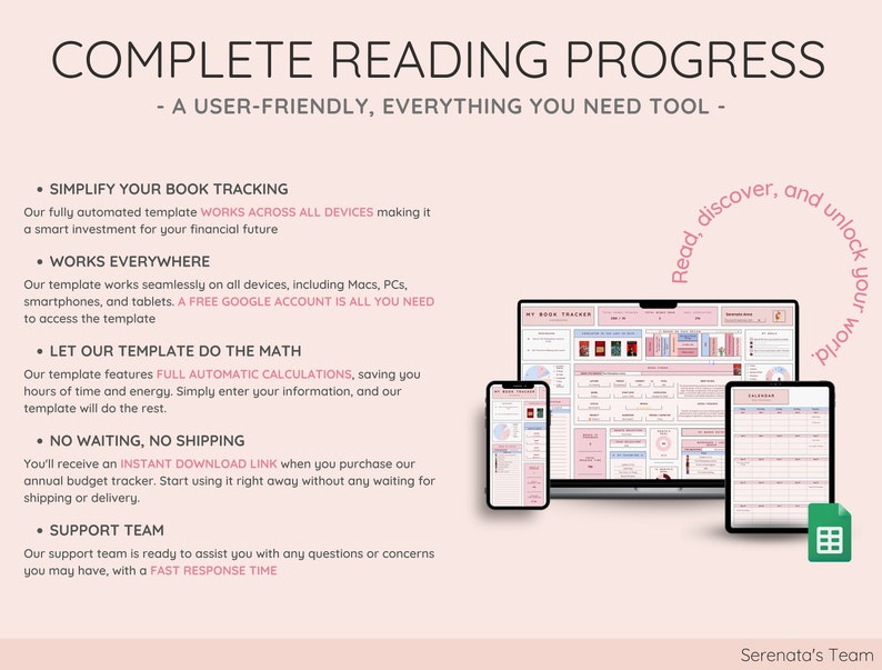 Ultimate Book & Reading Tracker with Book Collection Reading Planner and Book Review Spreadsheet Great Gift for Book Lovers image 9
