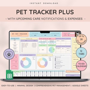 Premium Pet Care Tracker | Organize Your  Pet's Life | Essential for Pet Owners | From Pet medication to Activities & More