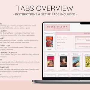 Ultimate Book & Reading Tracker with Book Collection Reading Planner and Book Review Spreadsheet Great Gift for Book Lovers image 2