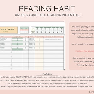 Ultimate Book & Reading Tracker with Book Collection Reading Planner and Book Review Spreadsheet Great Gift for Book Lovers image 7