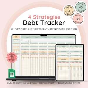 Debt Payoff Tracker & Haushaltsplaner | Schuld-Schneeball - Schuld-Lawine | Zahlungs-Tracker | Kreditkartenauszahlung