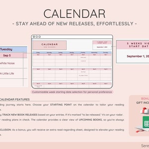 Ultimate Book & Reading Tracker with Book Collection Reading Planner and Book Review Spreadsheet Great Gift for Book Lovers image 5