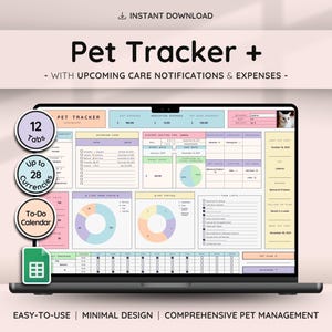 Premium Pet Care Tracker | Organize Your  Pet&#39;s Life | Essential for Pet Owners | From Pet medication to Activities & More