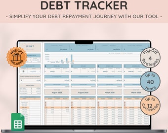 Debt Payment & Financial Planner | Debt Snowball method - Avalanche method | Loan payoff | Debt Free planner