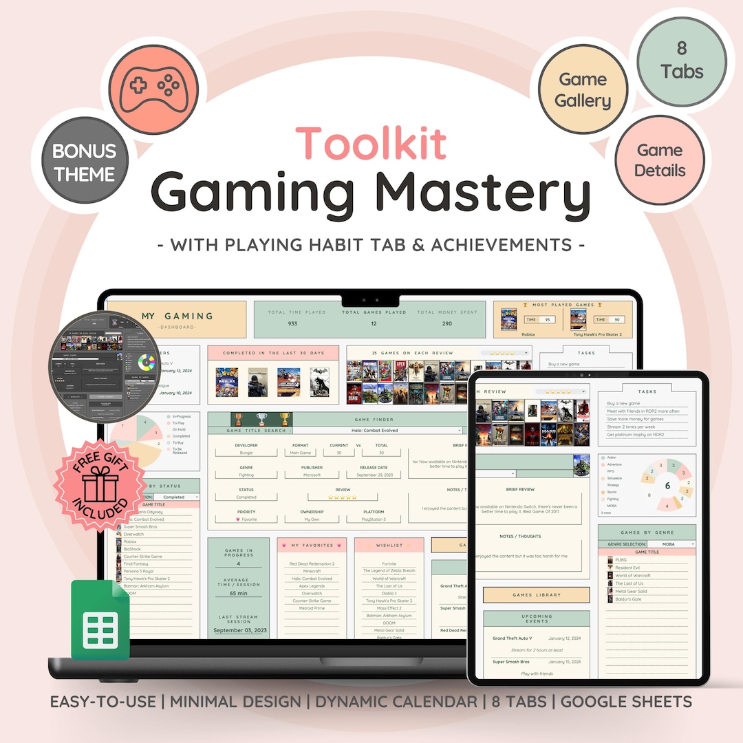 Gaming Tracker Toolkit With Games Gallery Interactive Progress Game