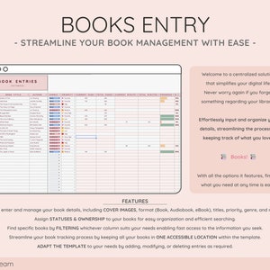 Ultimate Book & Reading Tracker with Book Collection Reading Planner and Book Review Spreadsheet Great Gift for Book Lovers image 8