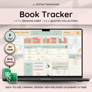 Ultimativer Buch- & Lese-Tracker mit Book Collection | Leseplan und Buchbesprechung Tabelle | Großartiges Geschenk für Buchliebhaber