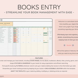 Ultimate Book & Reading Tracker with Book Collection Reading Planner and Book Review Spreadsheet Great Gift for Book Lovers image 8