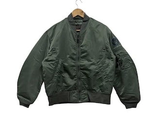 Vintage Alpha Industries MA1 Bomber Jacket Xlarge - Etsy