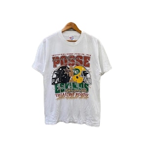 Vintage 90s las vegas vs edmonton NFL posse vs eskimos NfL tshirt