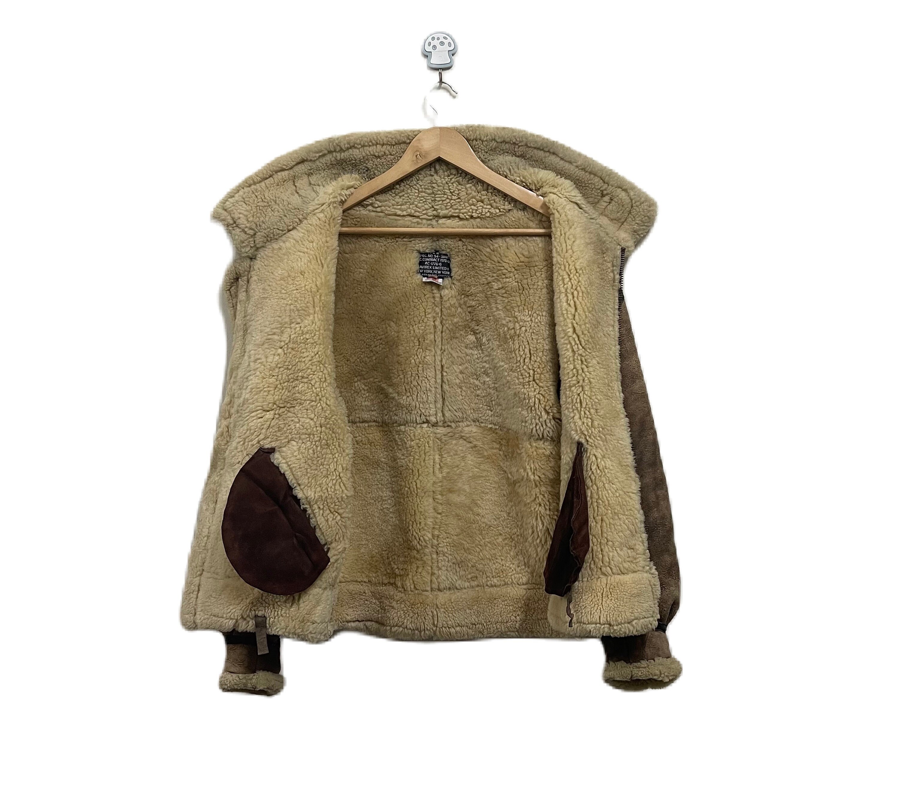 Vintage Avirex B-9 Shearling Sherpa Jacket - USA Made - Etsy