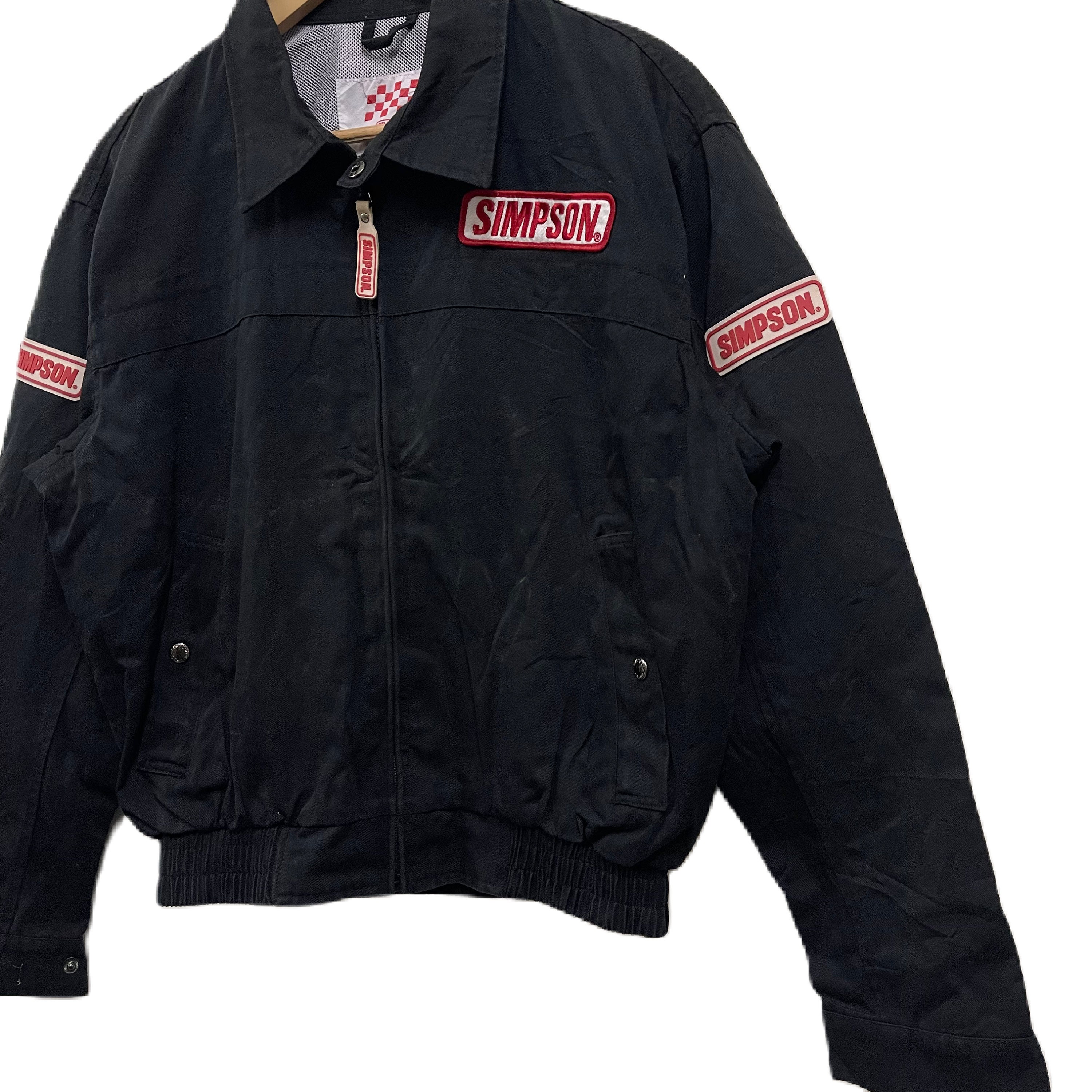 Vintage SIMPSON RACING Jacket Bomber Riding Etsy Ireland