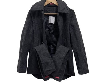 Undercover Jun Takahashi Small Parts Wool Peajacket AW98/99 - Etsy