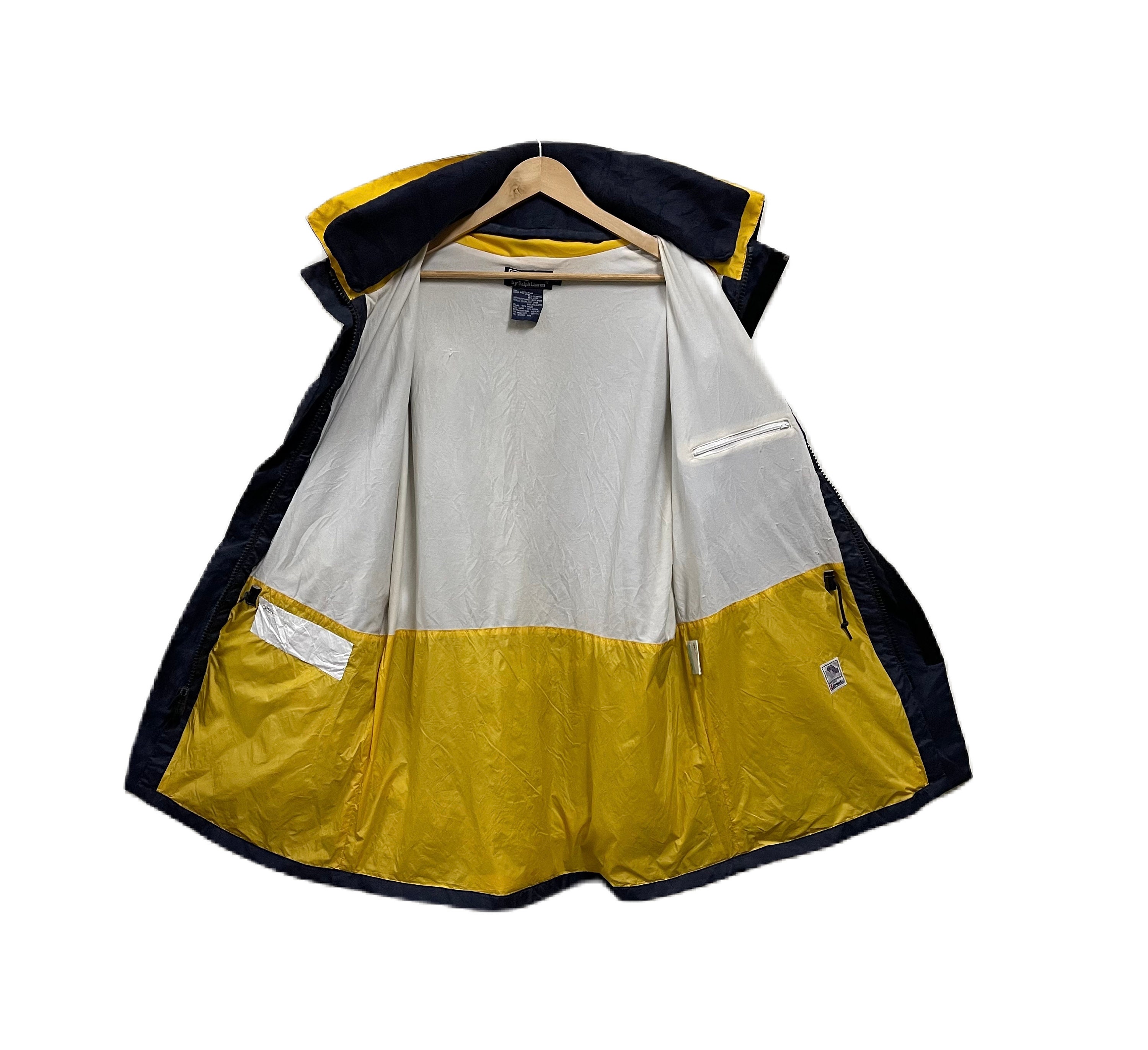 Vintage 90s Polo Hi Tech by Ralph Lauren Fireman Jacket Reflective 