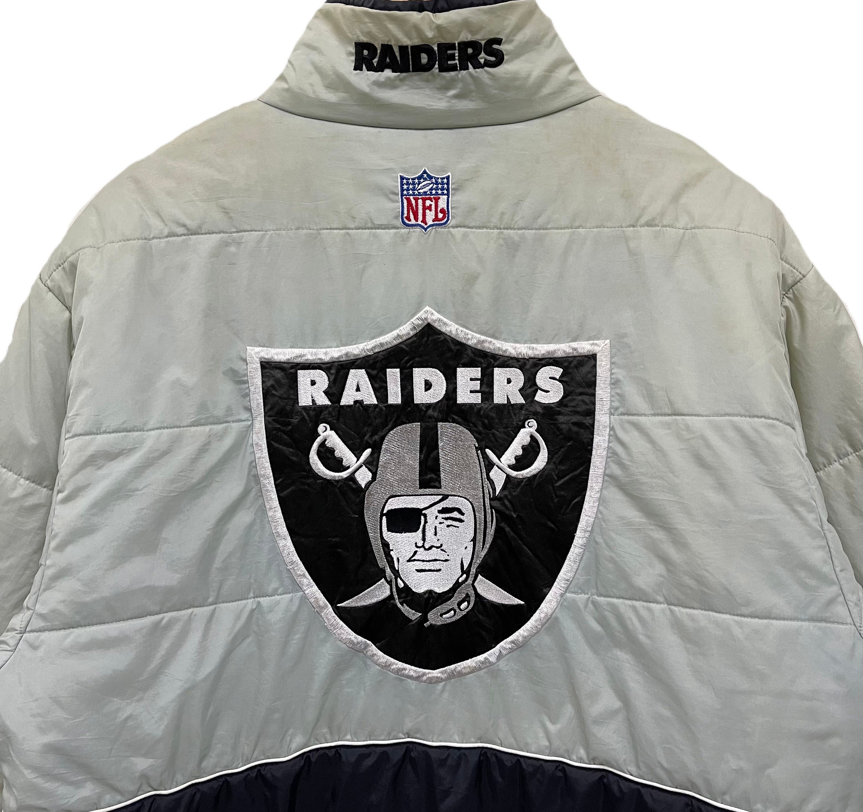 Vintage Reebok X Raiders NFL Puffer Jacket - Etsy
