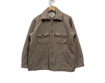 50s 60s Melton Wintermaster Vintage Heavy Wool Flannel Shirt 