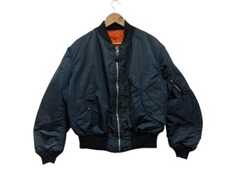 Vintage Alpha Industries Ma1 Bomber Jacket Reversible Size Xxlarge