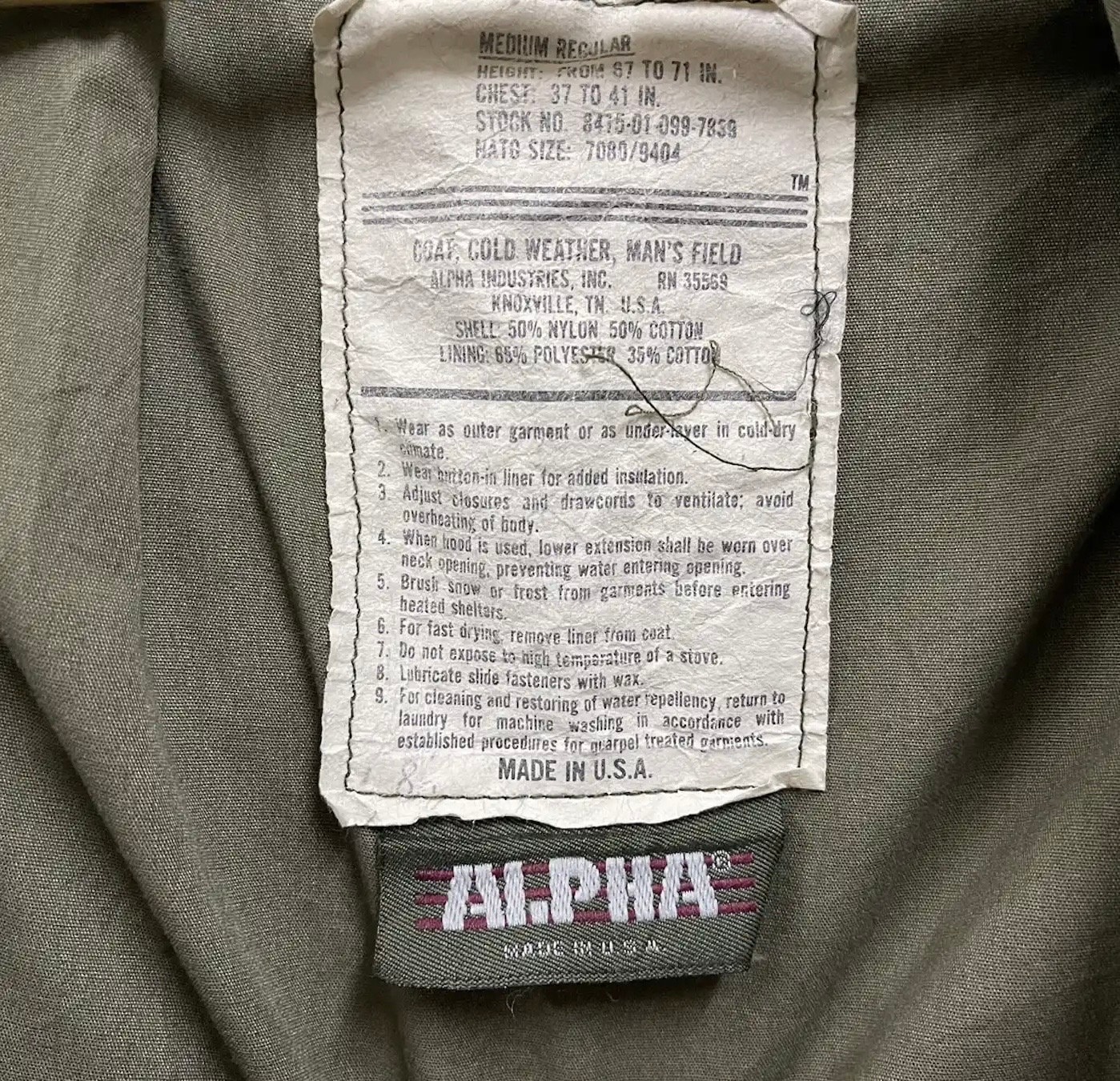 Vintage Alpha Industries M65 Field Jacket - Etsy