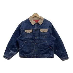 Vintage Big Smith Buckaroo Denim Jacket Trucker Disstressed