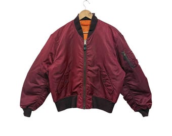 Vintage 80s 90s US Air Force Bomber Green Flight Jacket USAF