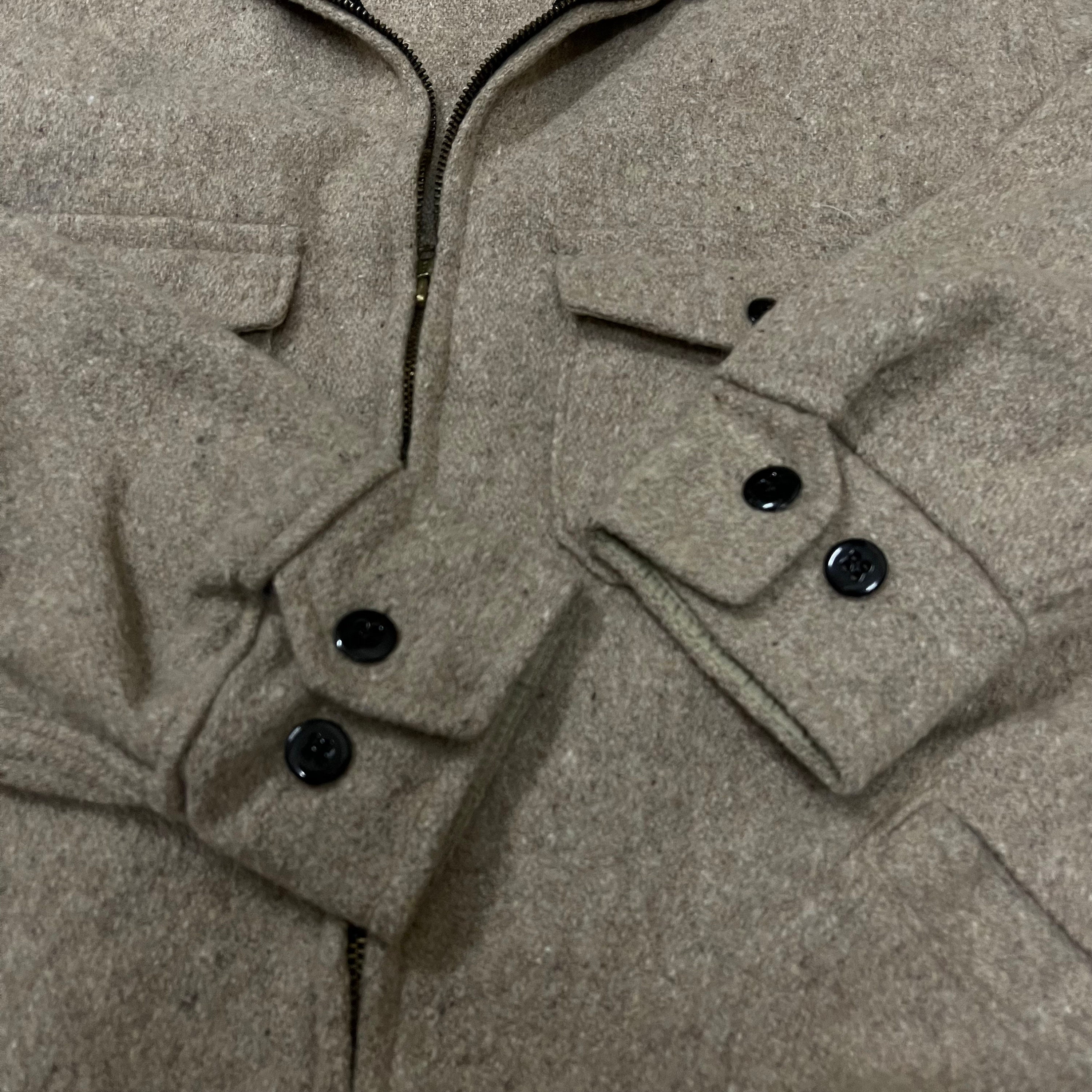 ジャケット・アウター 90's Melton Wool Zip-up Blouson Vintage 90s MELTON Wool Jacket - Etsy