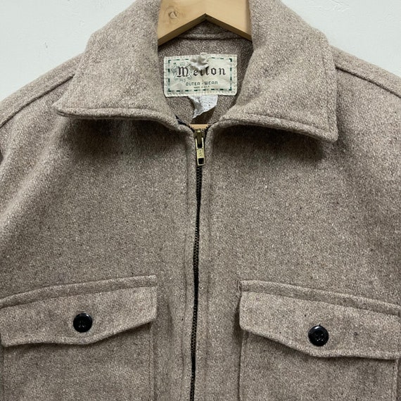 ジャケット・アウター 90's Melton Wool Zip-up Blouson Vintage 90s MELTON Wool Jacket - Etsy