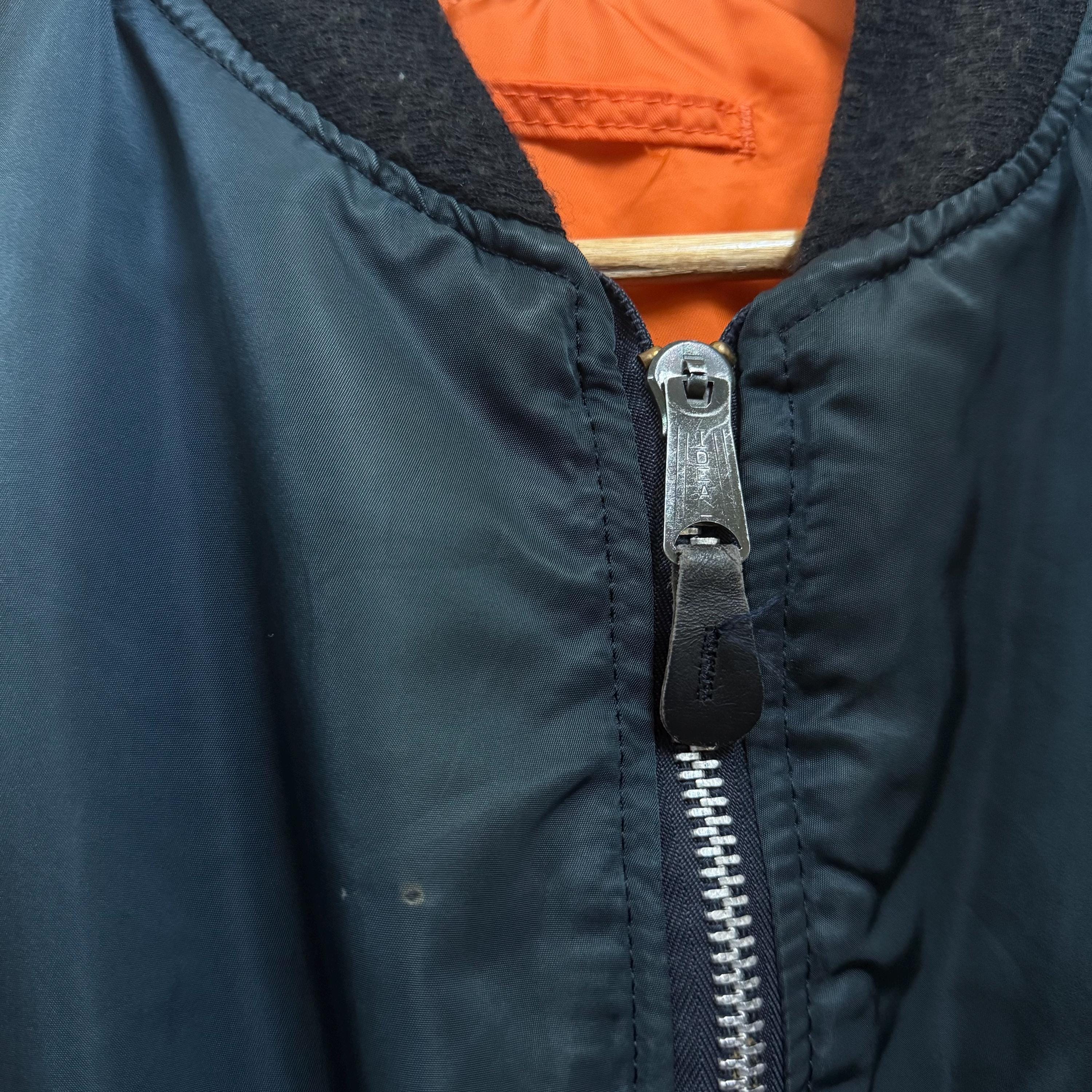 Vintage Alpha Industries Ma1 Bomber Jacket Reversible Size Xxlarge