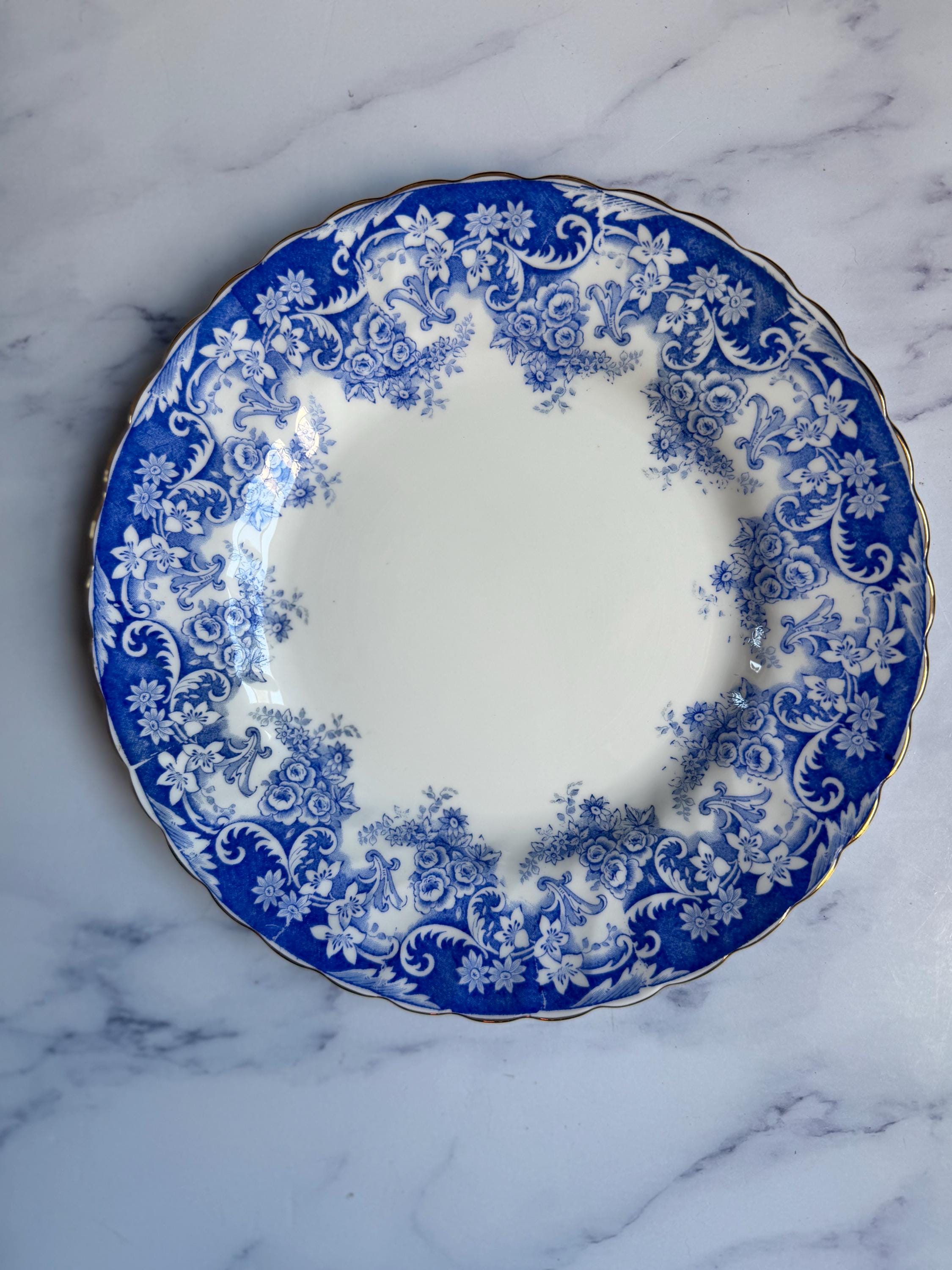 China Blue Flowers Plate - Etsy