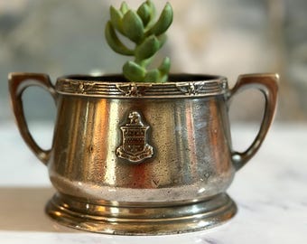 R. Wallace Silver Soldered Bowl | Art Deco Style Catchall Dish, Small Planter