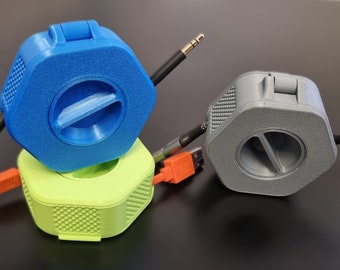 Kabelorganizer voor laadkabels, Aux-kabels etc. | Kabelhaspel | 3D-geprint | praktische opbergruimte | verschillende kleuren en maten