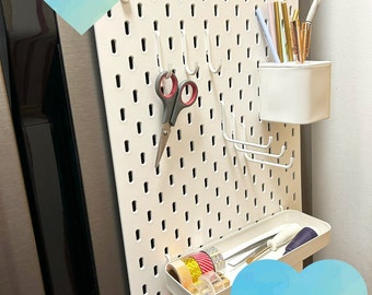 Skadis IKEA Pegboard Mounting Magnet Set - Holder for Kitchen and Office, adheres to refrigerators, radiators, and metallic surfaces