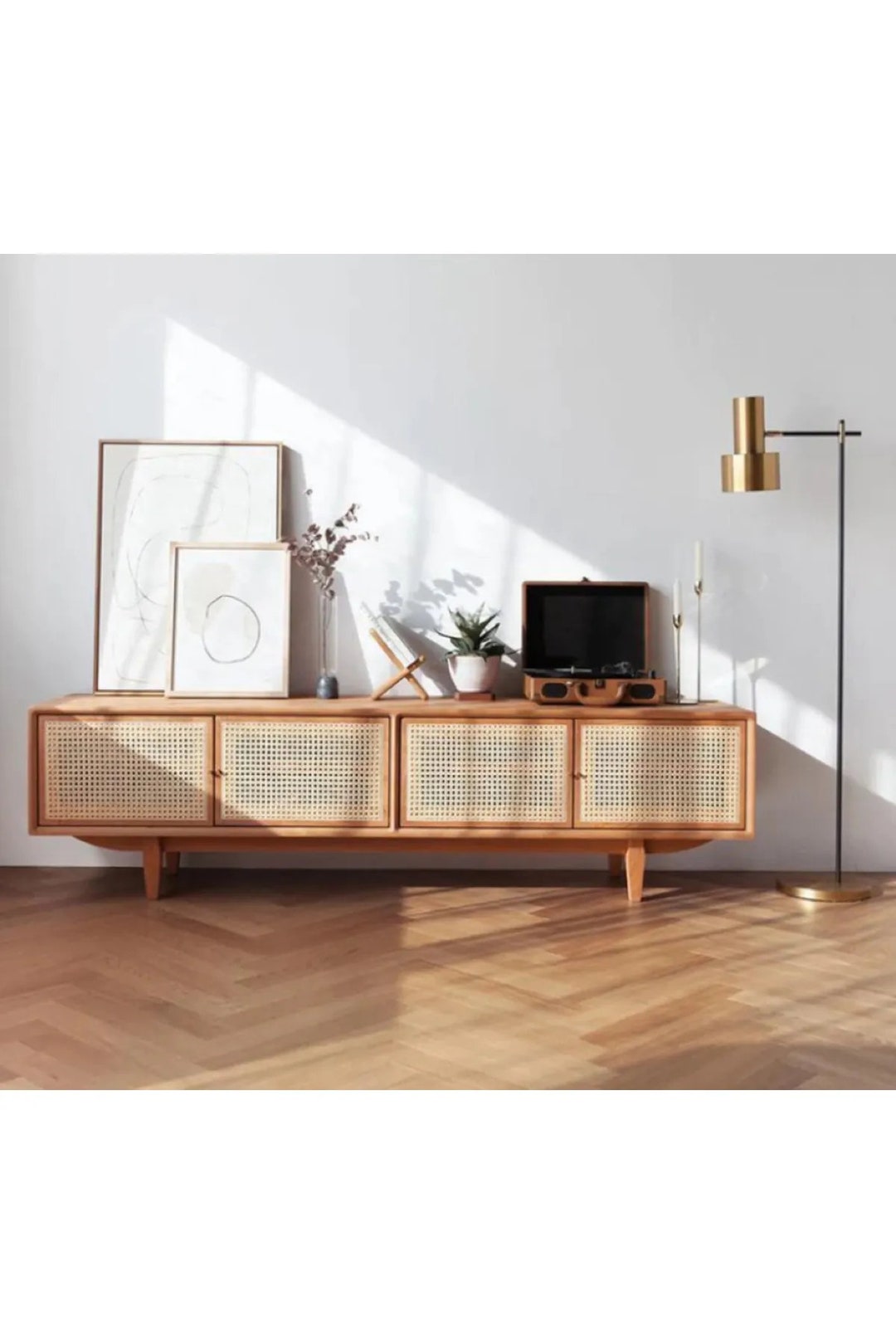 Beech Wood TV Unit Minimalist TV Stand Rustic TV Unit Etsy