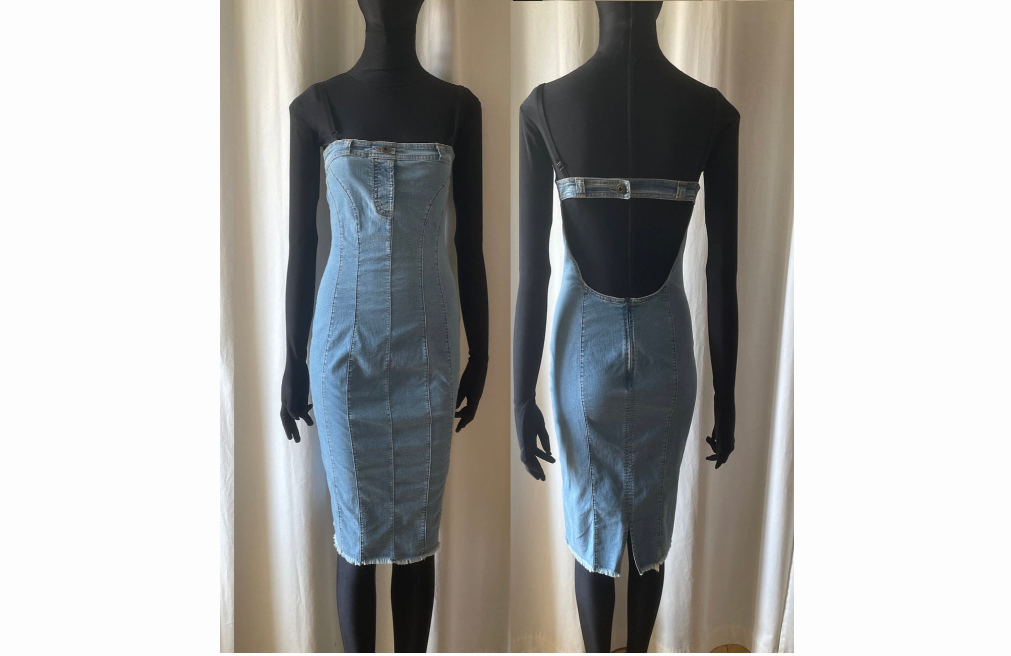 dolce gabbana denim dress Dolce & Gabbana Short Denim Corset Dress