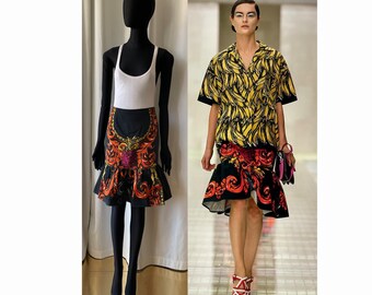 スカート PRADA Pattern Silk Pleats Skirt スカート PRADA Pattern Silk Pleats Skirt スカート PRADA Pattern