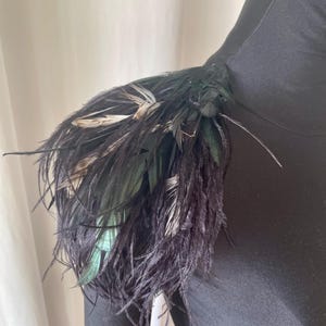Broche En Plumes D’autruche Moelleuse – Accessoire Bohème Chic Pour Mariage, Fête Ou Quotidien - 7