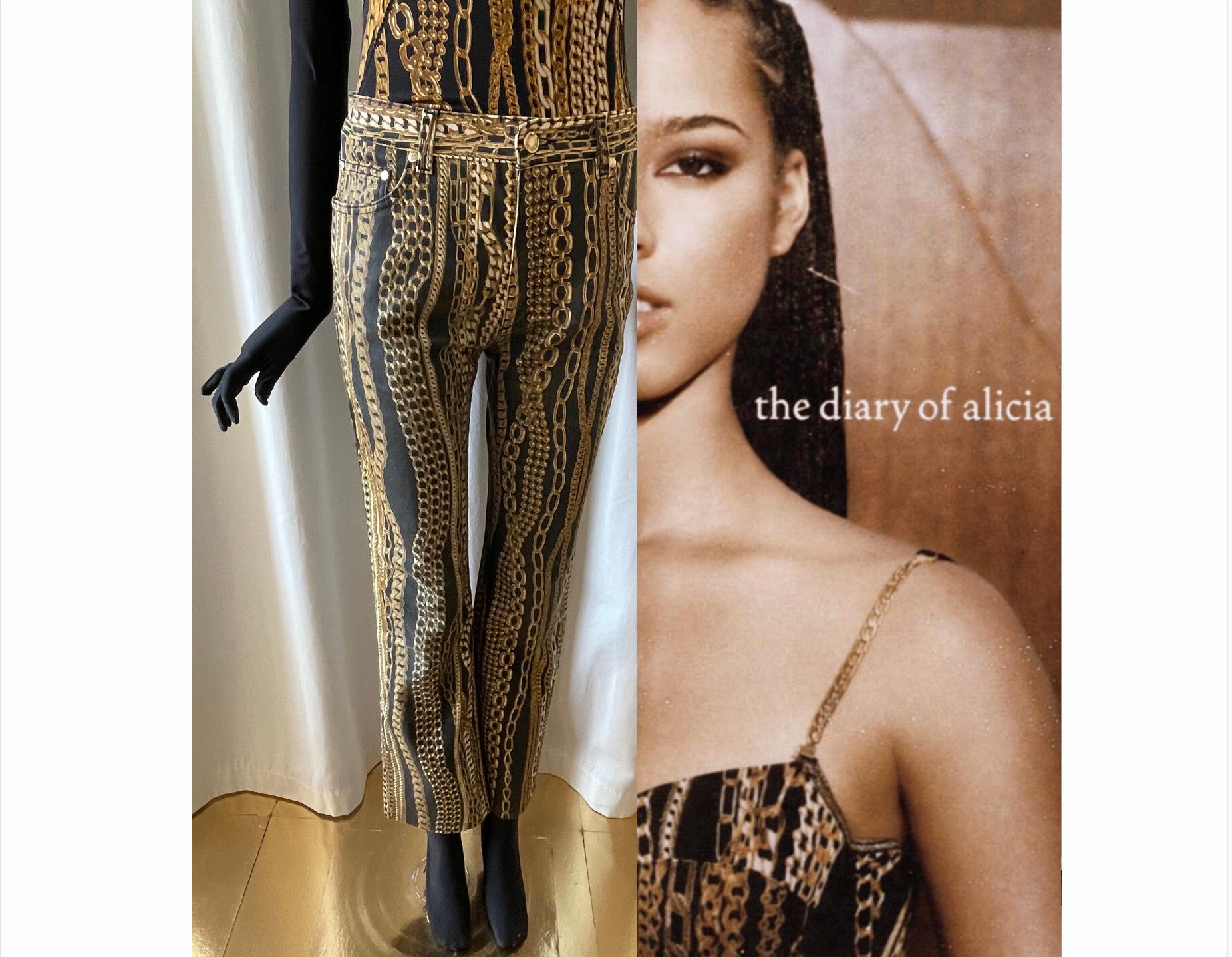 Pantalon bleu fluide droit à motifs