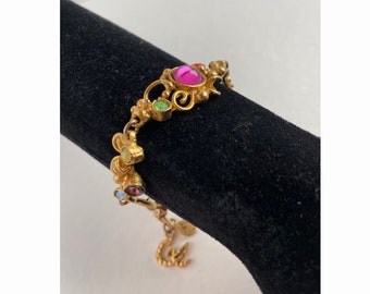 アクセサリー DOLCE&GABBANA Perfume Gold bracelet Vintage Rare Dolce & Gabbana Gold Tone Chunky Lipstick