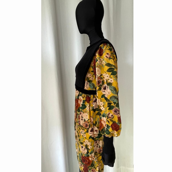 Robe couture à fleurs  Ungaro 80 s