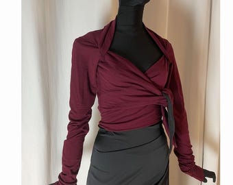 Romeo Gigli vintage 1980 navy red heart wrap